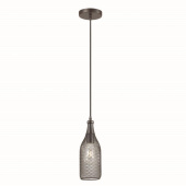 3353/1 PENDANT ODL17 496 черный Подвес E27 60W 220V BOTTLE