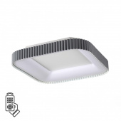 7769/56L AVRA LED SN 039 Светильник металл/белый/серый LED (56Вт+14Вт) 3000-6000K 500х500 IP43 пульт ДУ+подсветка SHARMEL