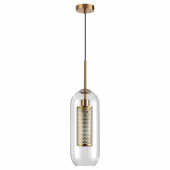 4940/1 PENDANT ODL22 467 античн.бронза/металл/прозрачный/стекло Подвес E27 1*40W CLOCKY