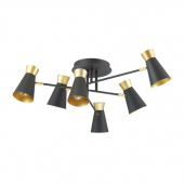 3790/6C LOFTI LN19 000 матовый черный, золотой Люстра потолочная E14 6*40W 220V LIAM