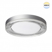 7728/76L MITRA LED SN 101 Светильник металл/акрил/серебро/прозрачный LED 76Вт 4000K D400 IP20 INFINITA