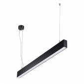 358880 OVER NT22 342 черный Светильник подвесной светодиодный (длина подвесов 1,2м) IP20 LED 4000K 30W вниз + 12W вверх 220V ITER