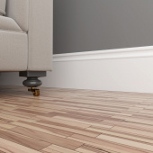 Плинтус белый Ultrawood арт. Base 0005 p (2000 x 219 x 15 мм.)