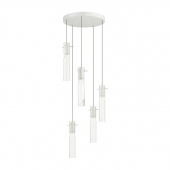 5058/25LB PENDANT ODL24 461 белый/прозрачный/металл/стекло Люстра каскадная LED 5*5W 3000K SCROW